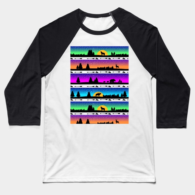 Animal pattern Baseball T-Shirt by JulietLake